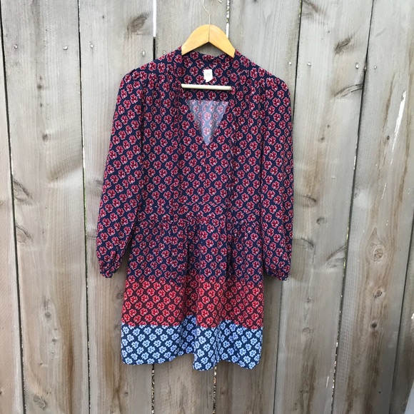 GAP Dresses & Skirts - GAP Clover Tie Neck Boho Prairie Ruffle Hem Dress